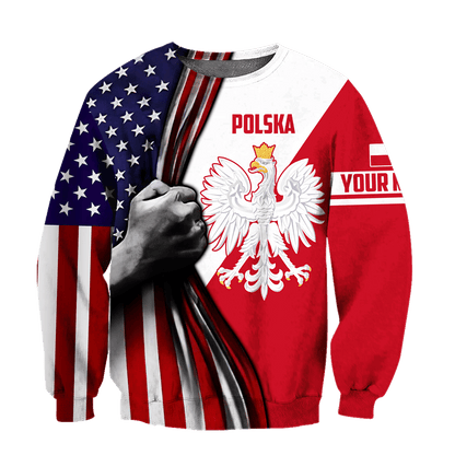 Personalized Polska American 3D All Over Printed Unisex Hoodie