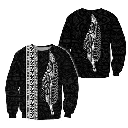 Maori Silver Fern White 3D Printed Unisex Shirts