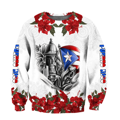 Manga Flower Puerto Rico Hoodie For Men And Women