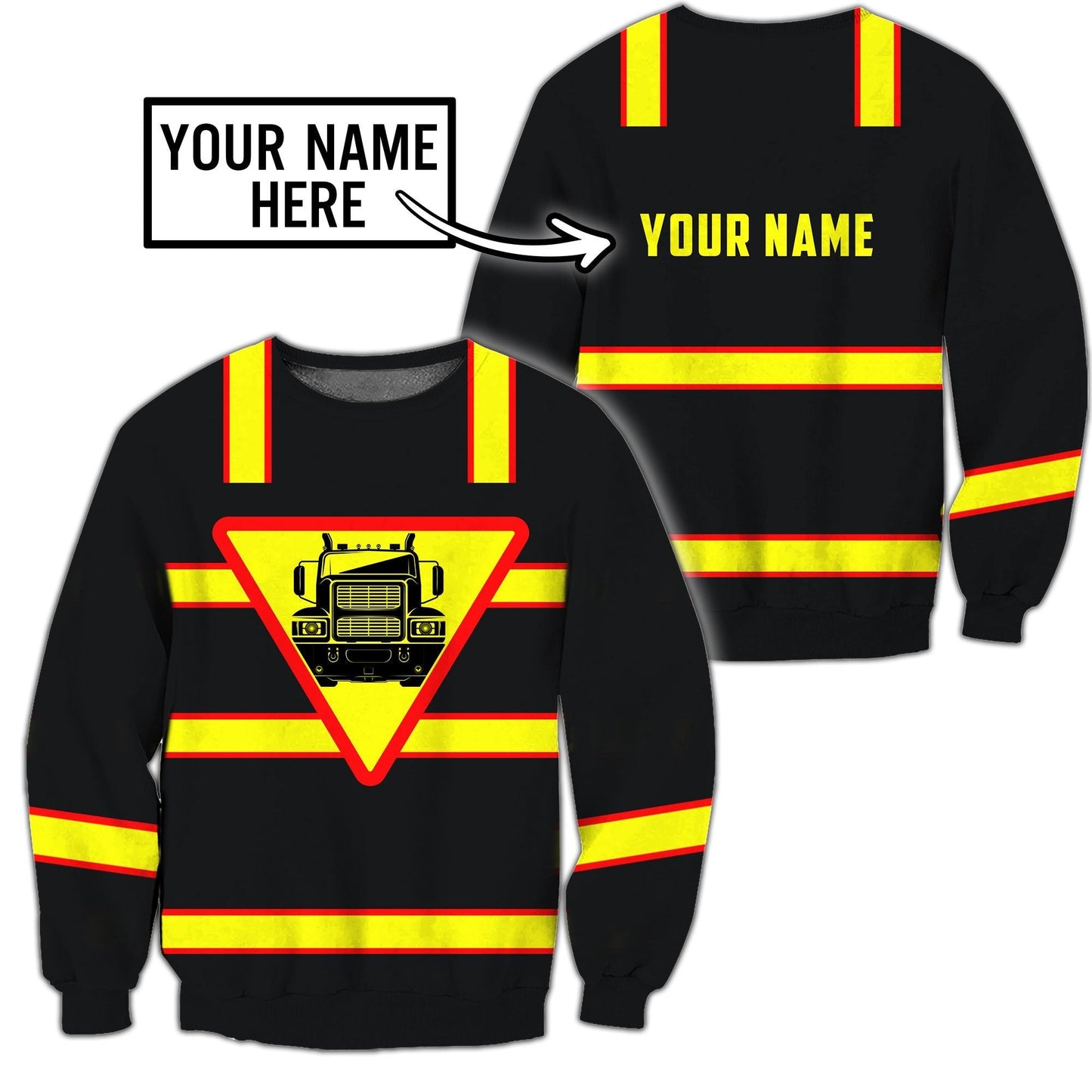 Premium Trucker Personalized Name 3D All Over Printed Unisex Shirts