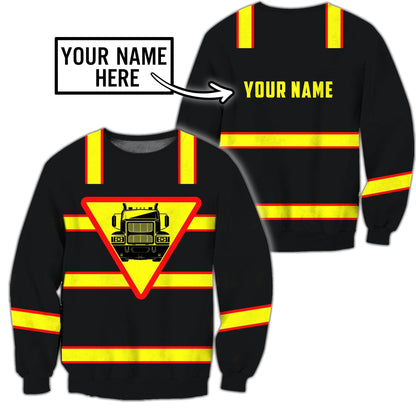 Premium Trucker Personalized Name 3D All Over Printed Unisex Shirts