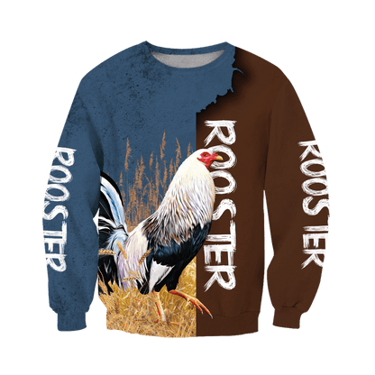 Premium White Rooster 3D All Over Printed Unisex Shirts
