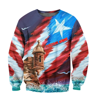 Custom Name Puerto Rico Hoodie For Men And Women MH15032101