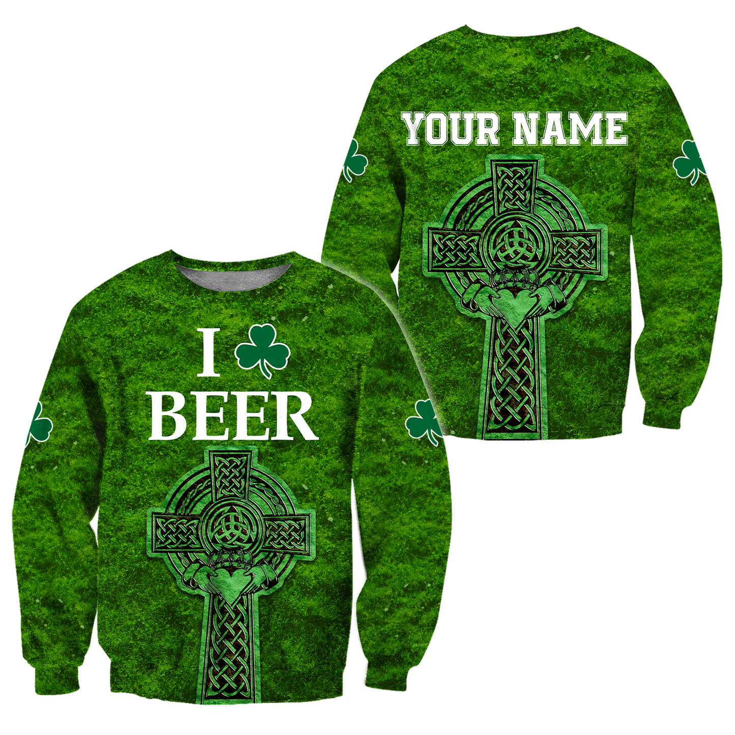 I Love Beer St.Patrick Day 3D Hoodie Shirt For Men And Women LAM