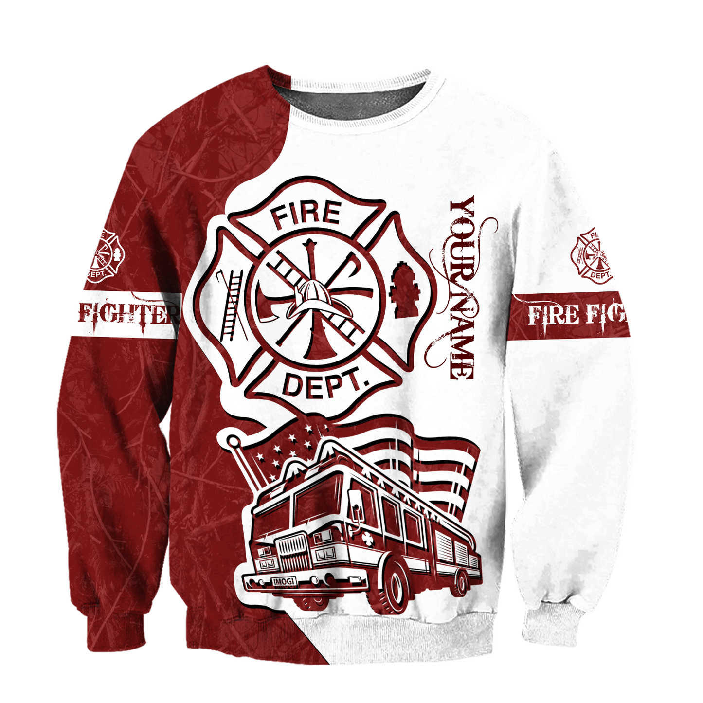 Customize Name Firefighter Hoodie For Men And Women