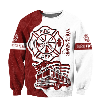 Customize Name Firefighter Hoodie For Men And Women