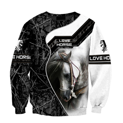 Beautiful White Horse 3D All Over Printed Shirts For Men And Women TR1911202CL