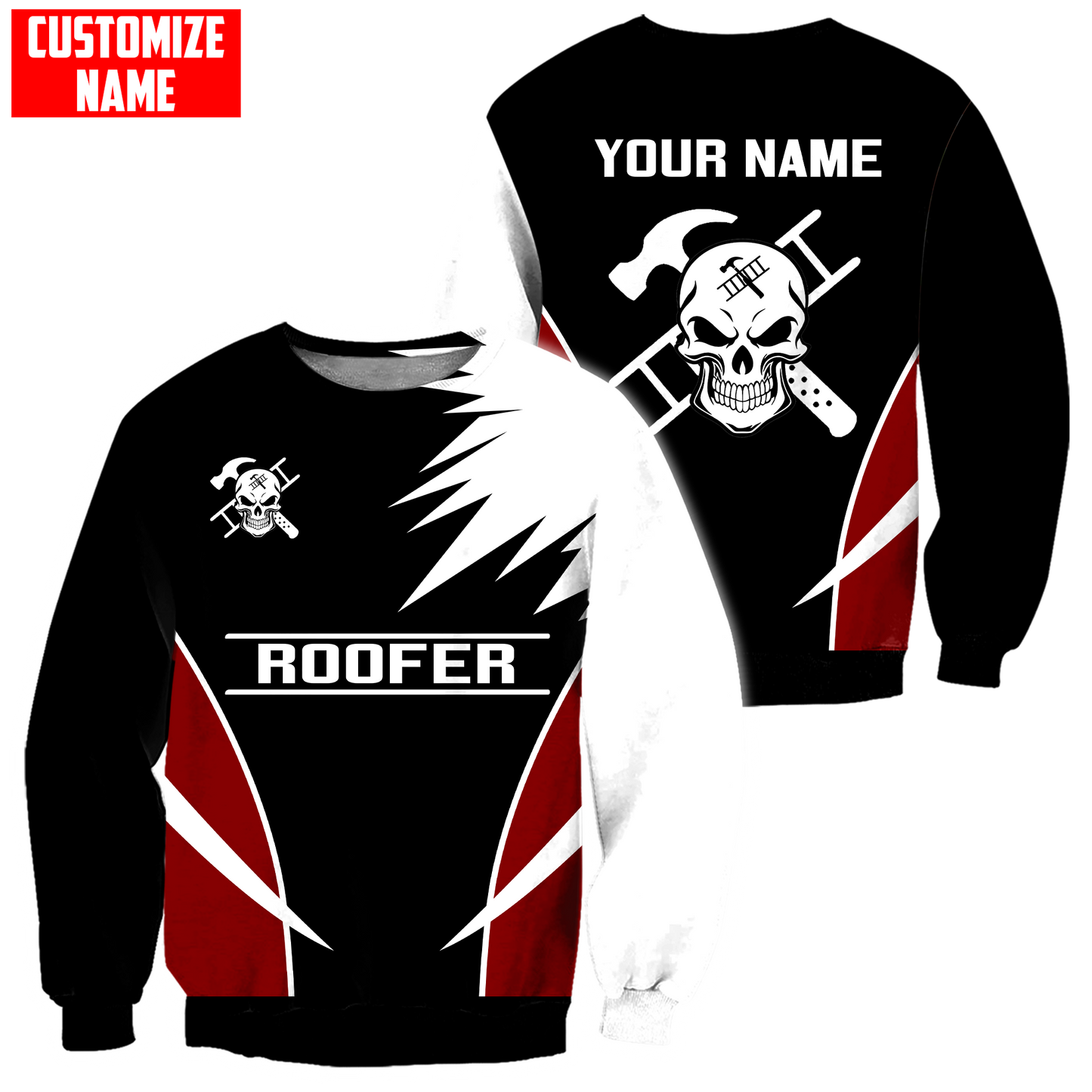 Premium 3D Printed Personalized Roofer Shirts MEI