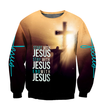 Premium Unisex Hoodie 3D All Over Printed Easter Day Christian Jesus No12 ML