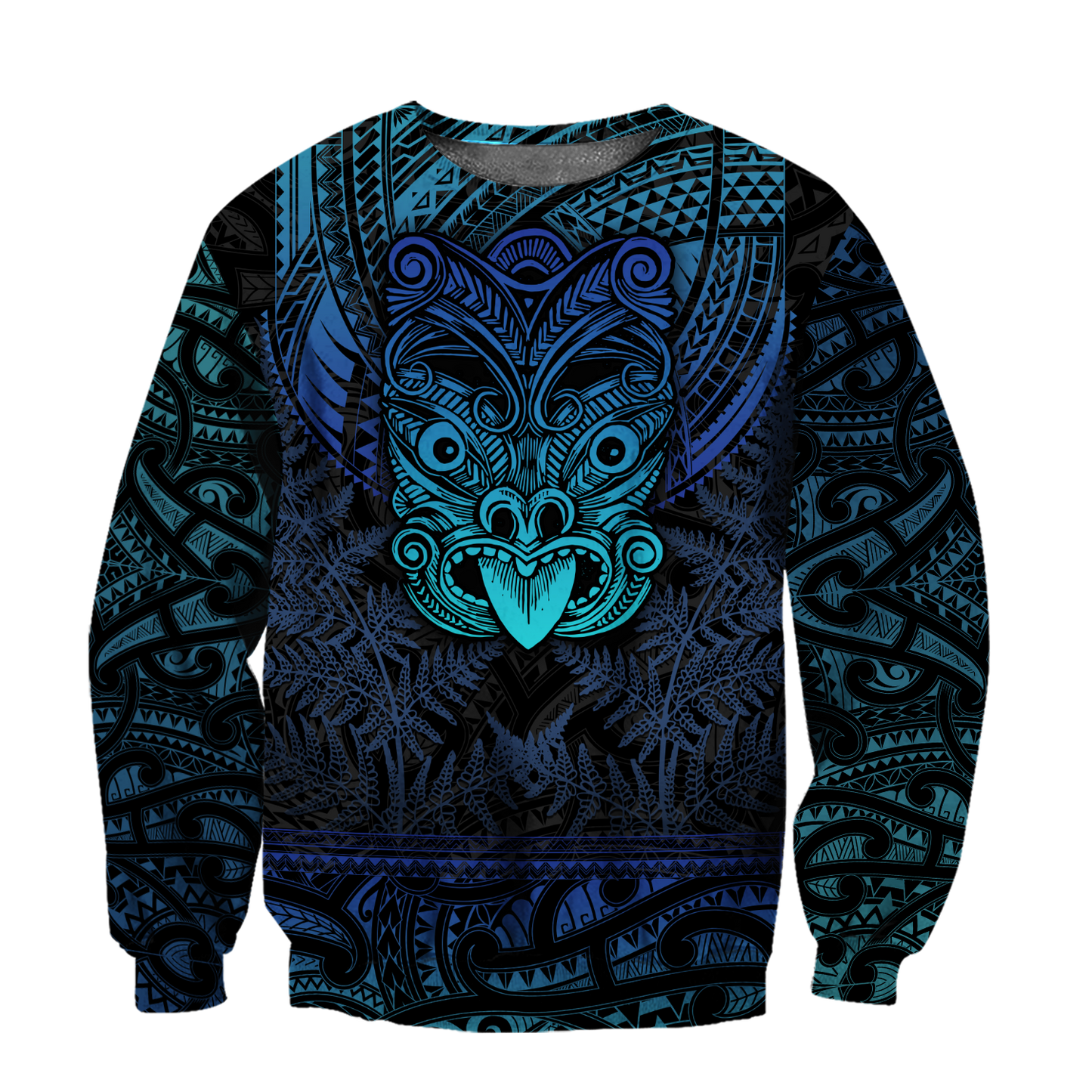 Maori Haka Dance Blue 3D Printed Unisex Shirts
