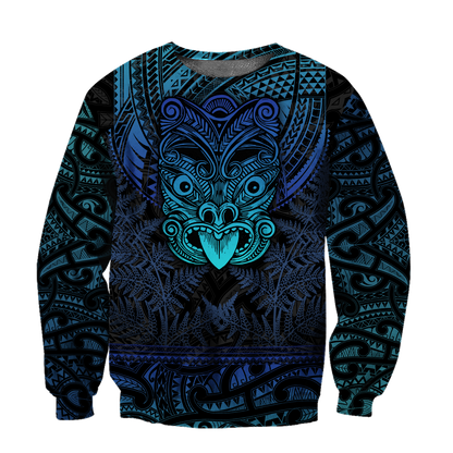 Maori Haka Dance Blue 3D Printed Unisex Shirts