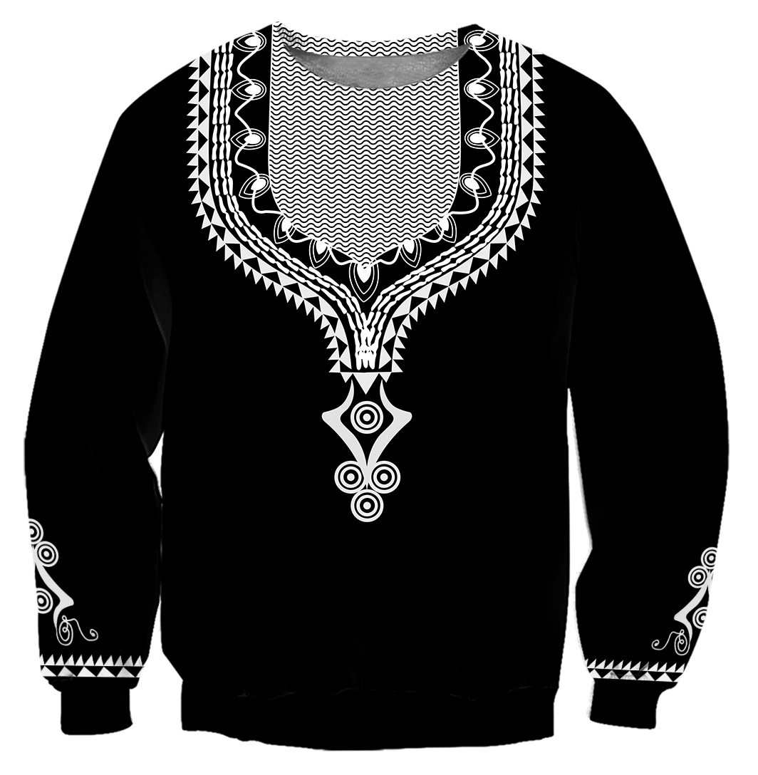 African Culture Dashiki Pattern Unisex Deluxe Hoodie ML
