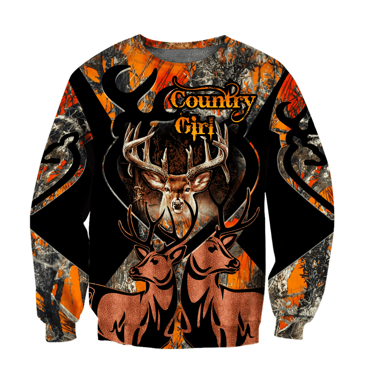 Country Girl Deer Hunting 3D All Over Printed Unisex Hoodie