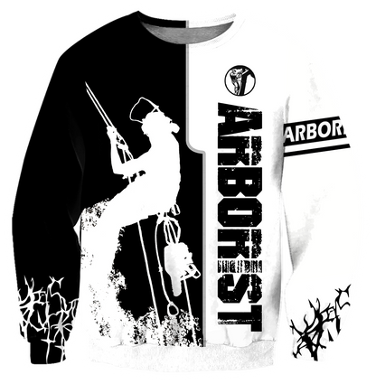 Premium Black And White Arborist All Over Printed Shirts For Men And Women MEI