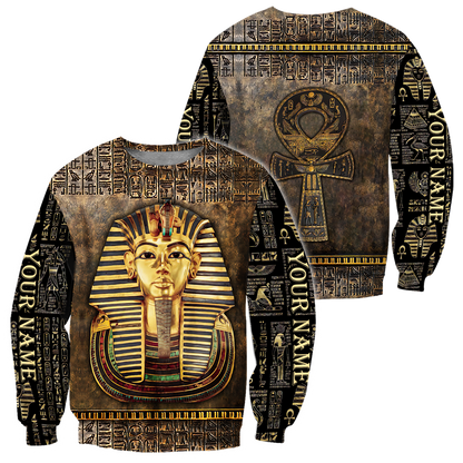 Custom name Pharaoh Ancient Egypt Ankh 3D design print shirts