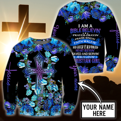 Premium Christian Jesus Personalized Name 3D All Over Printed For Women Shirts - Amaze Style™-Apparel