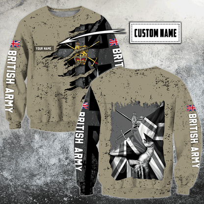 Custom name British Camo 3D Design Print Shirts