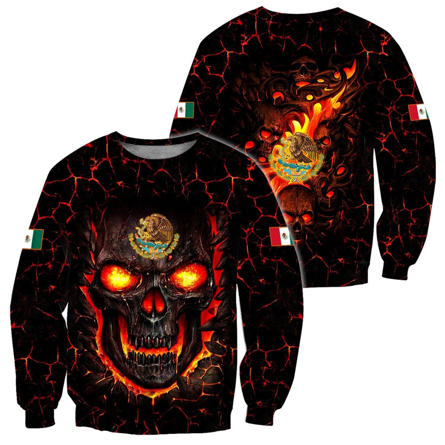 Mexican Skull 3D All Over Printed Unisex Hoodie