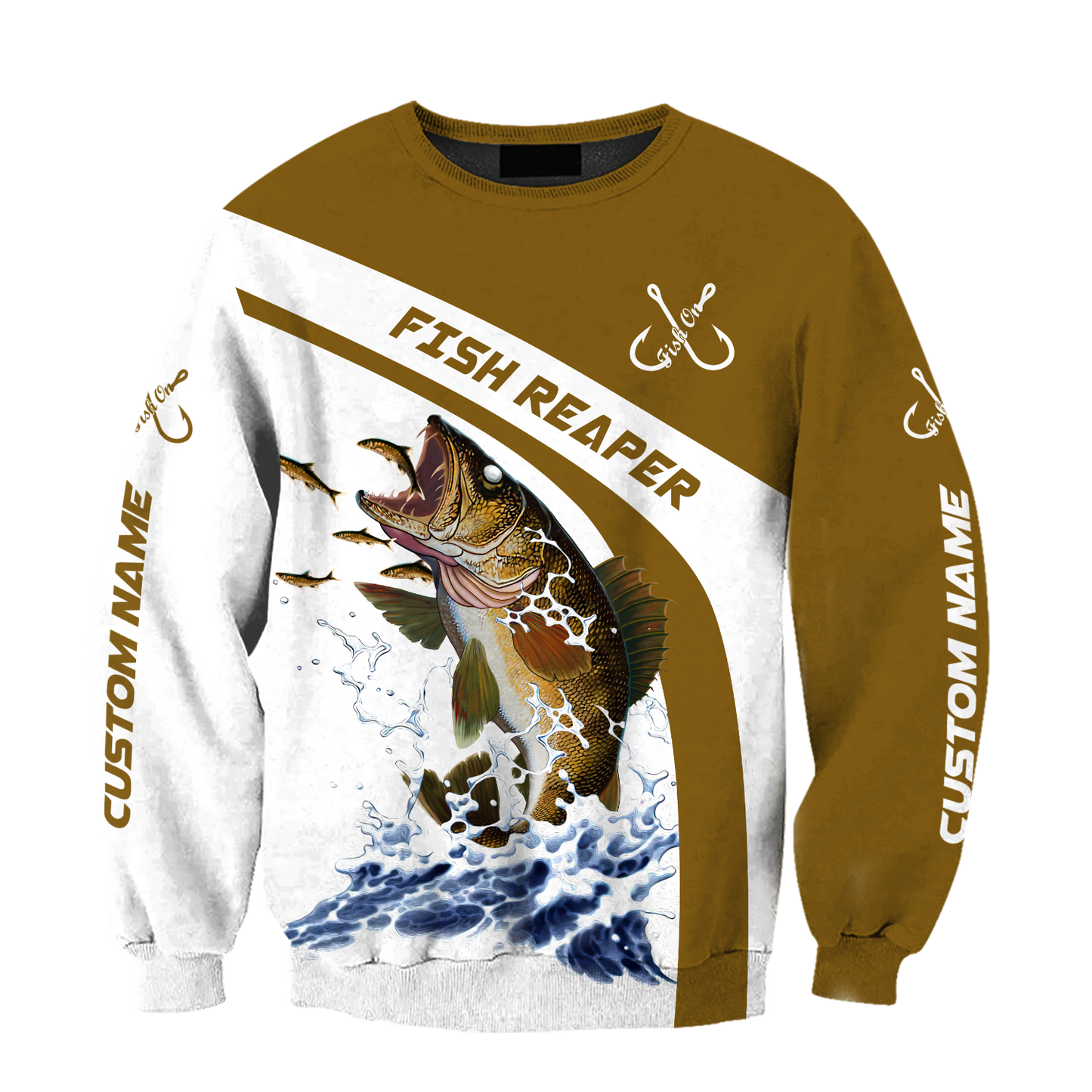 Custom name Walleye fishing design 3d print shirts