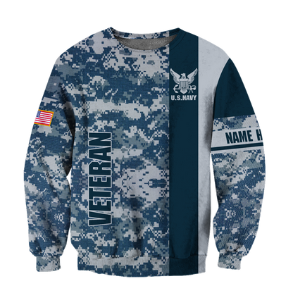 US Army Veteran Personalized name 3D All Over Printed Unisex Shirts