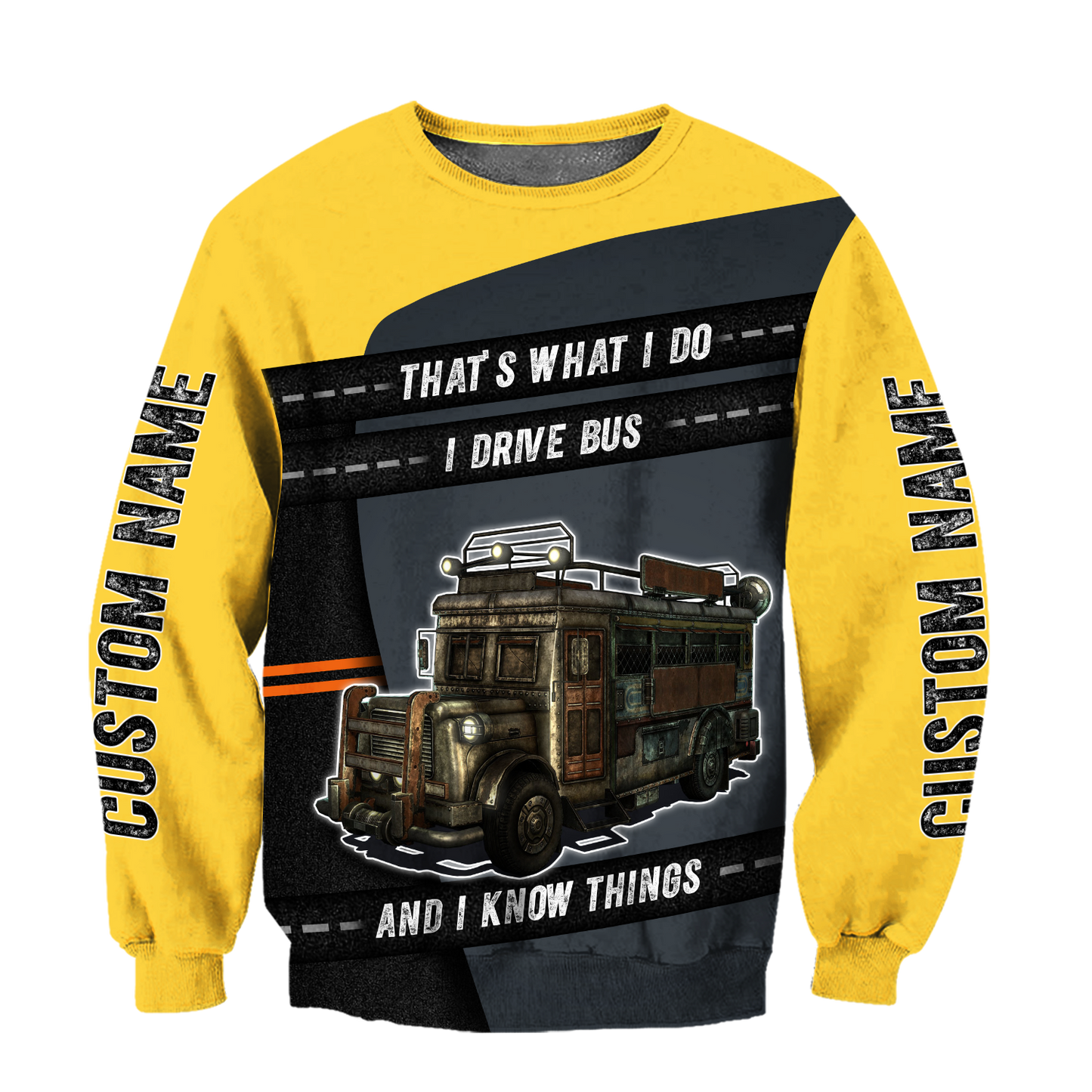 Premium Unisex Custom Name All Over Printed Bus Driver Shirts MEI