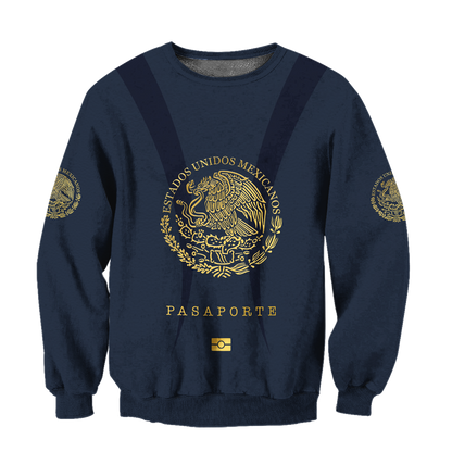 Mexico Pasaporte 3D All Over Printed Unisex Hoodie