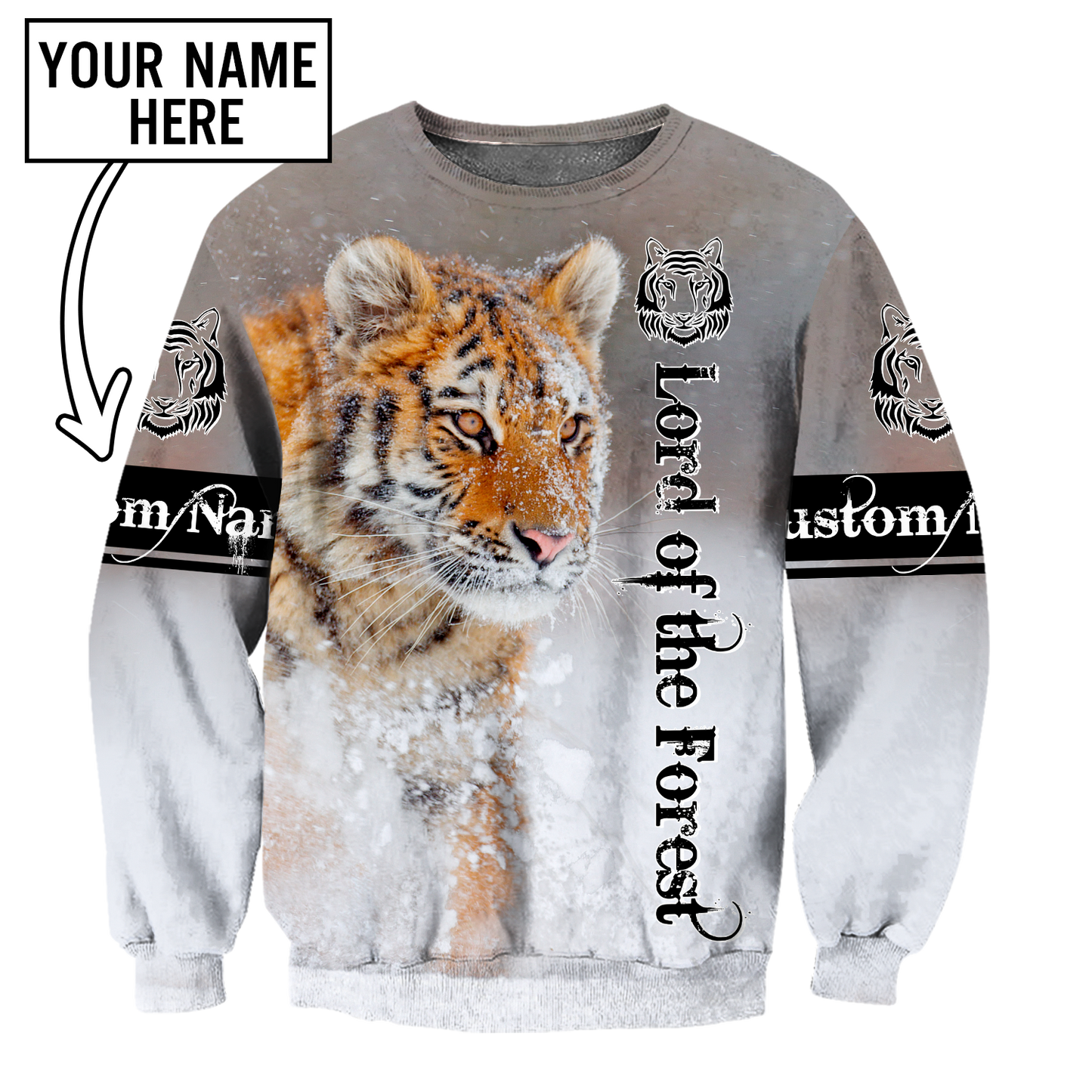 Customize Name Tiger 3D All Over Printed Shirts