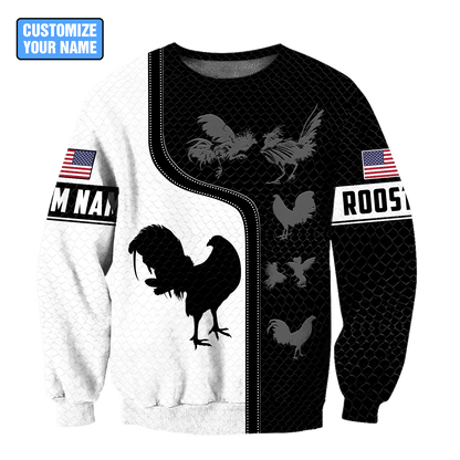 Personalized American Rooster 3D Printed Unisex Shirt