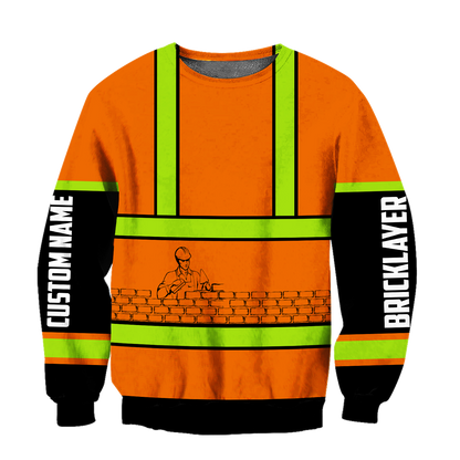 Premium Unisex Hoodie Customize Bricklayer Safety ML