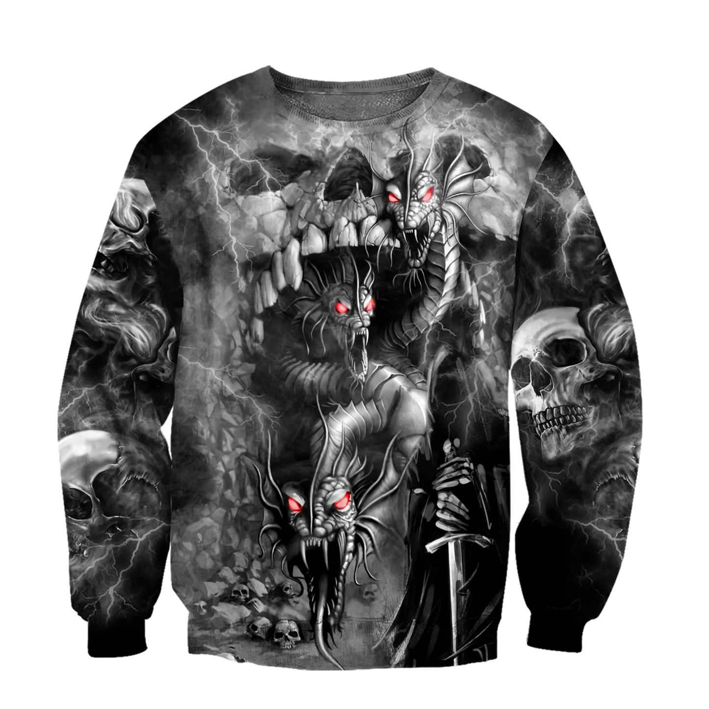 Premium All Over Printed Dragon Skull Shirts MEI