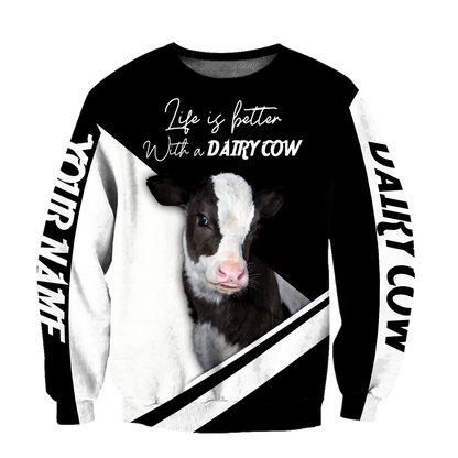 Love Dairy Cow - Happy Farm 3D Hoodie Shirt For Men And Women LAM