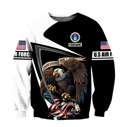 Custom name US Air Force Veteran 3D printed shirts Proud Military