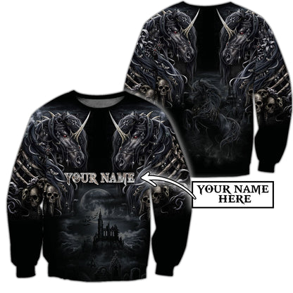 Customize Name Tattoo Skull Horse Hoodie For Men And Women NTN15032106