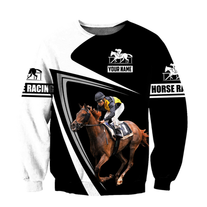 Personalized Name Horse Racing 3D All Over Printed Unisex Shirts