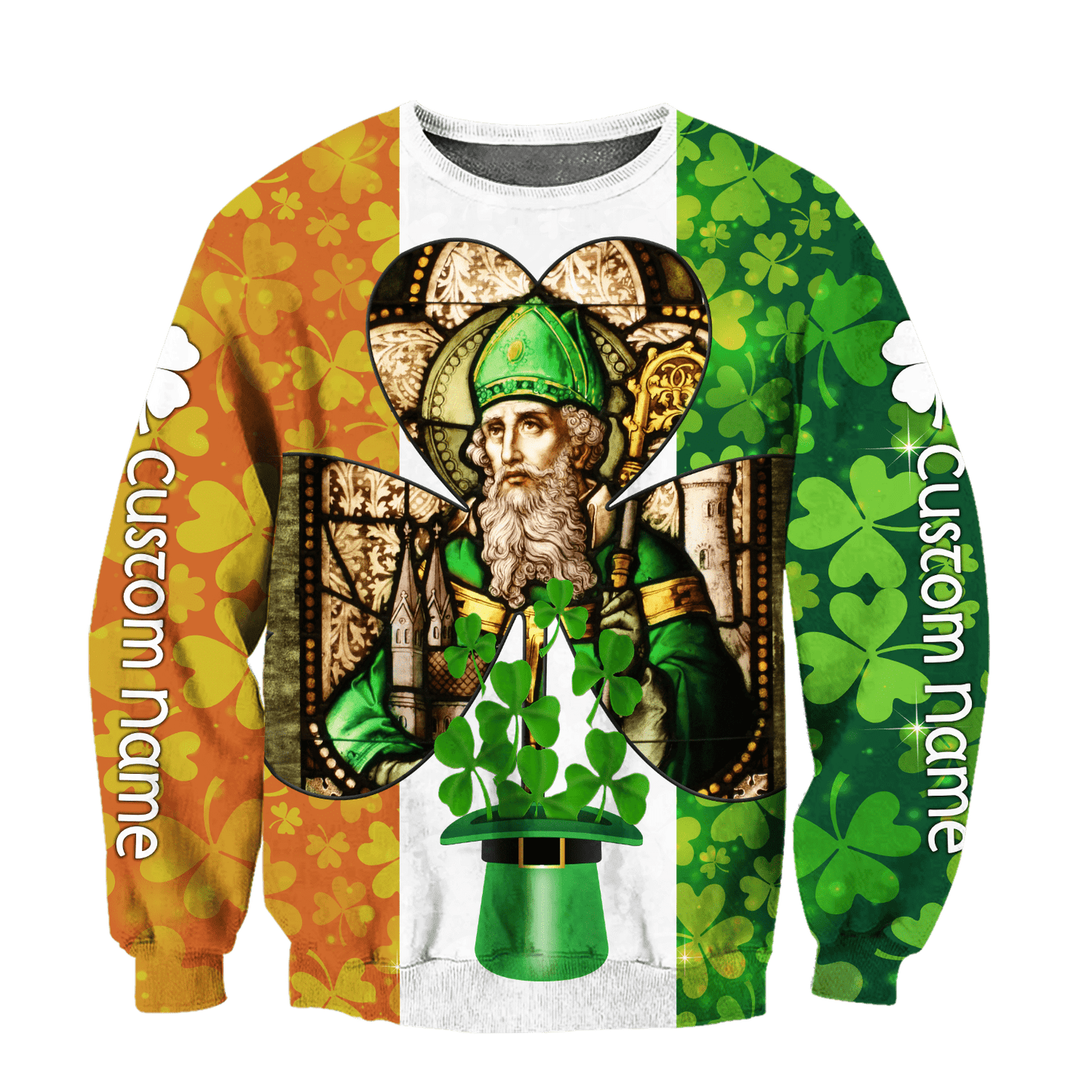 Custom name Ireland Saint Patrick's Day 3D Design print shirts