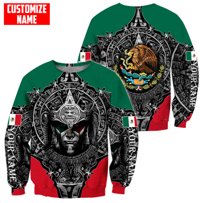 Personalized Name Aztec Mexican 3D All Over Printed Unisex Shirts