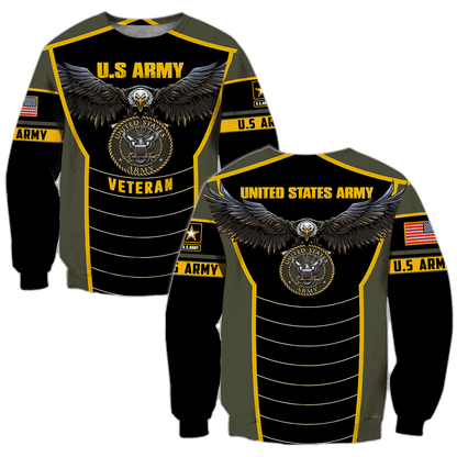 U.S Army veteran Eagle Pride design 3d print shirts Proud Military