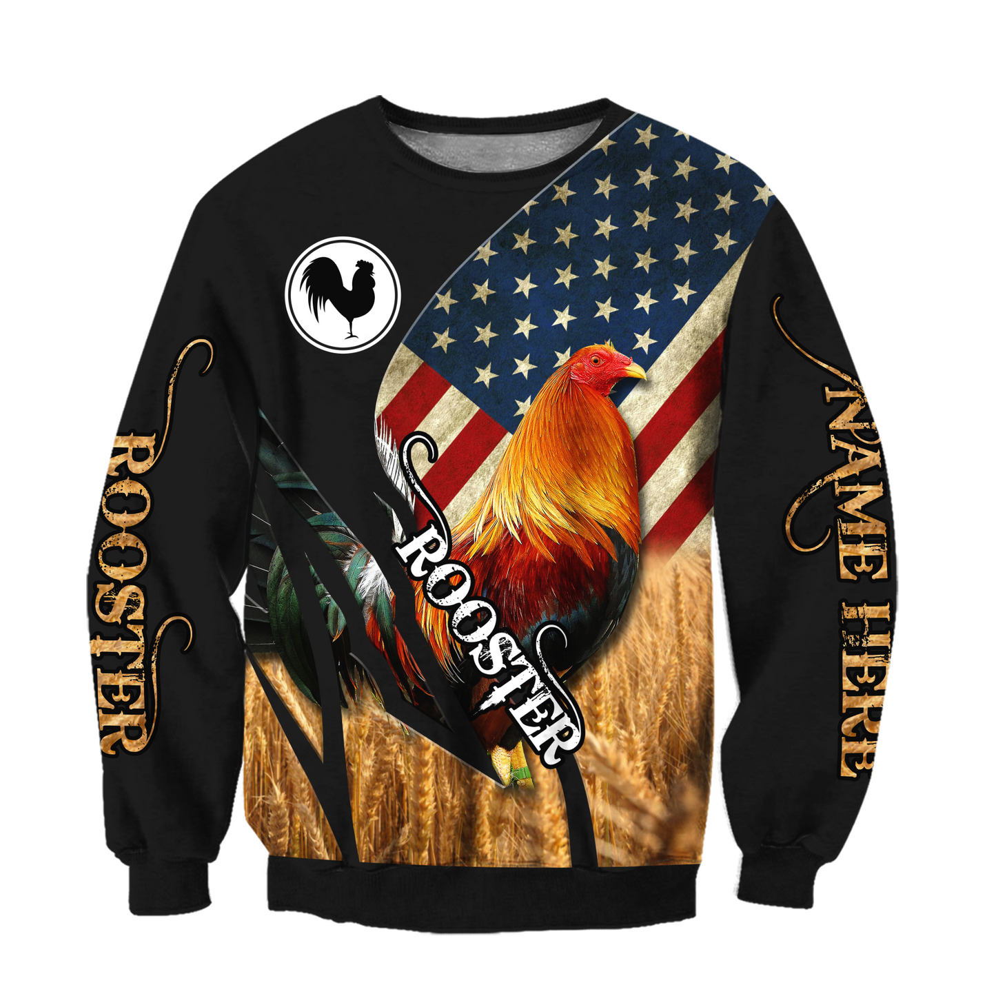 Personalized American Rooster 3D Printed Unisex Shirt