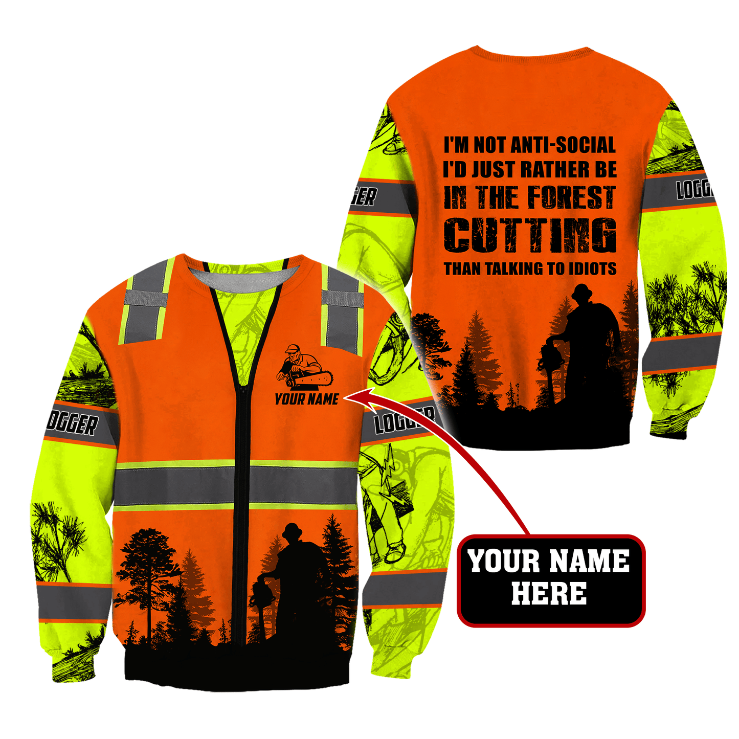 Logger Social Idiot 3D Full Printing
