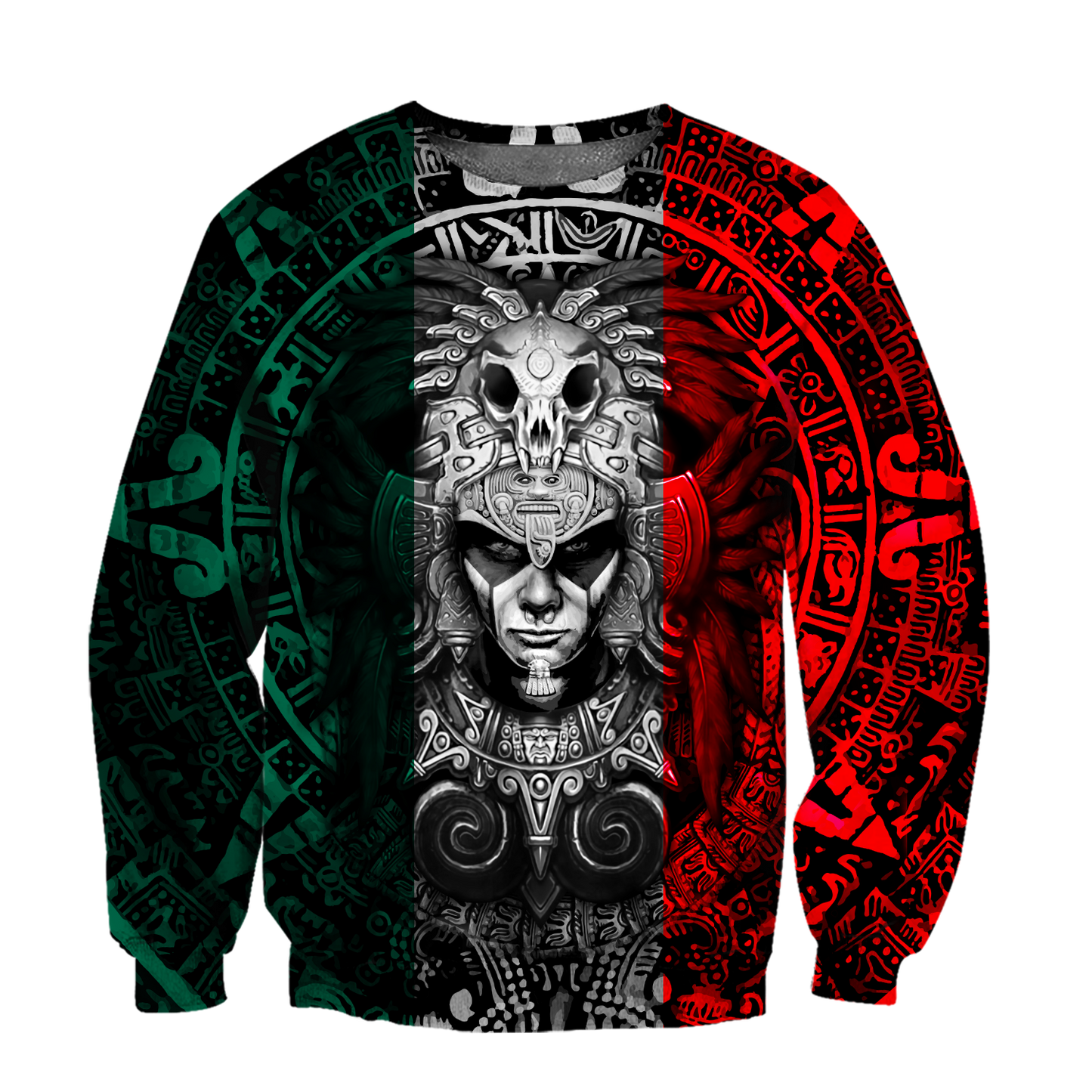 Aztec Warrior Mexico 3D All Over Printed Hoodie