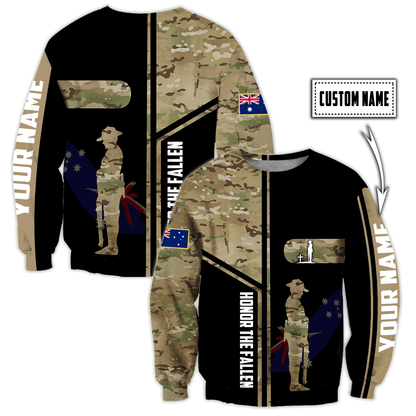 Tmarc Tee Custom name Australia Army Camo 3D Design print shirts ver.1