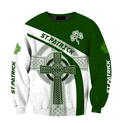 Irish Celtic Knot Cross St.Patrick day 3D Design print shirts