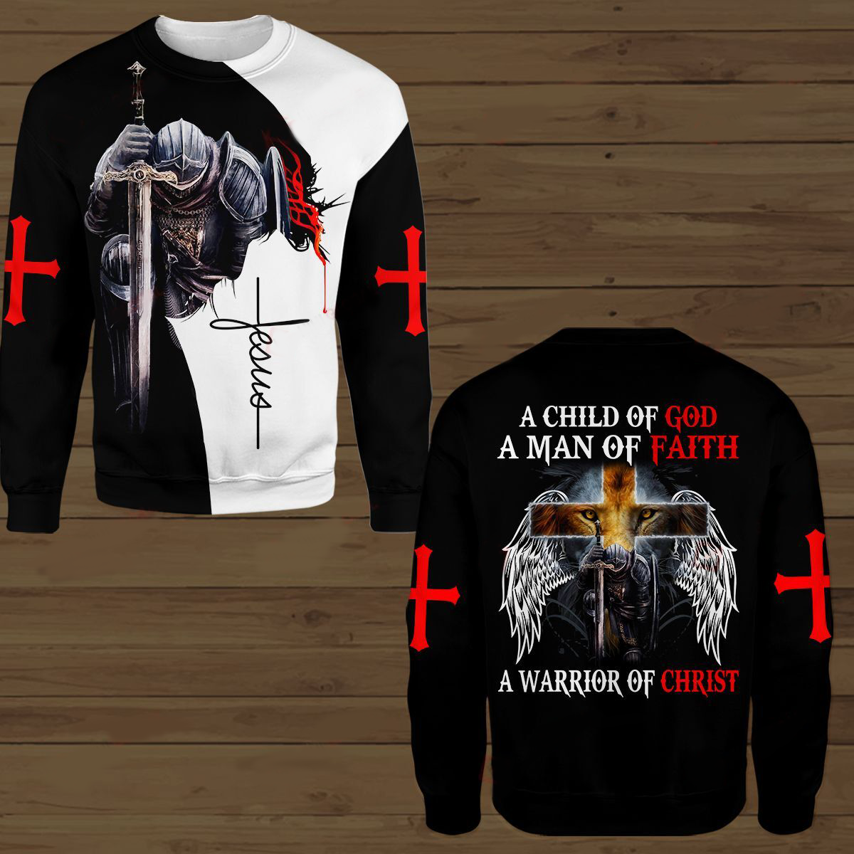 A Child Of God A Man Of Faith A Warrior Of Christ 3D All Over Printed Shirts