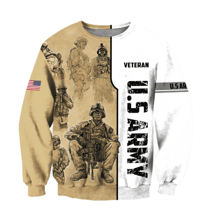 US Veteran 3D All Over Printed Unisex Hoodie