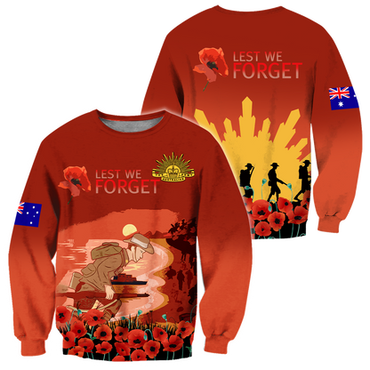 Premium Unisex Hoodie Remember Anzac Day ML