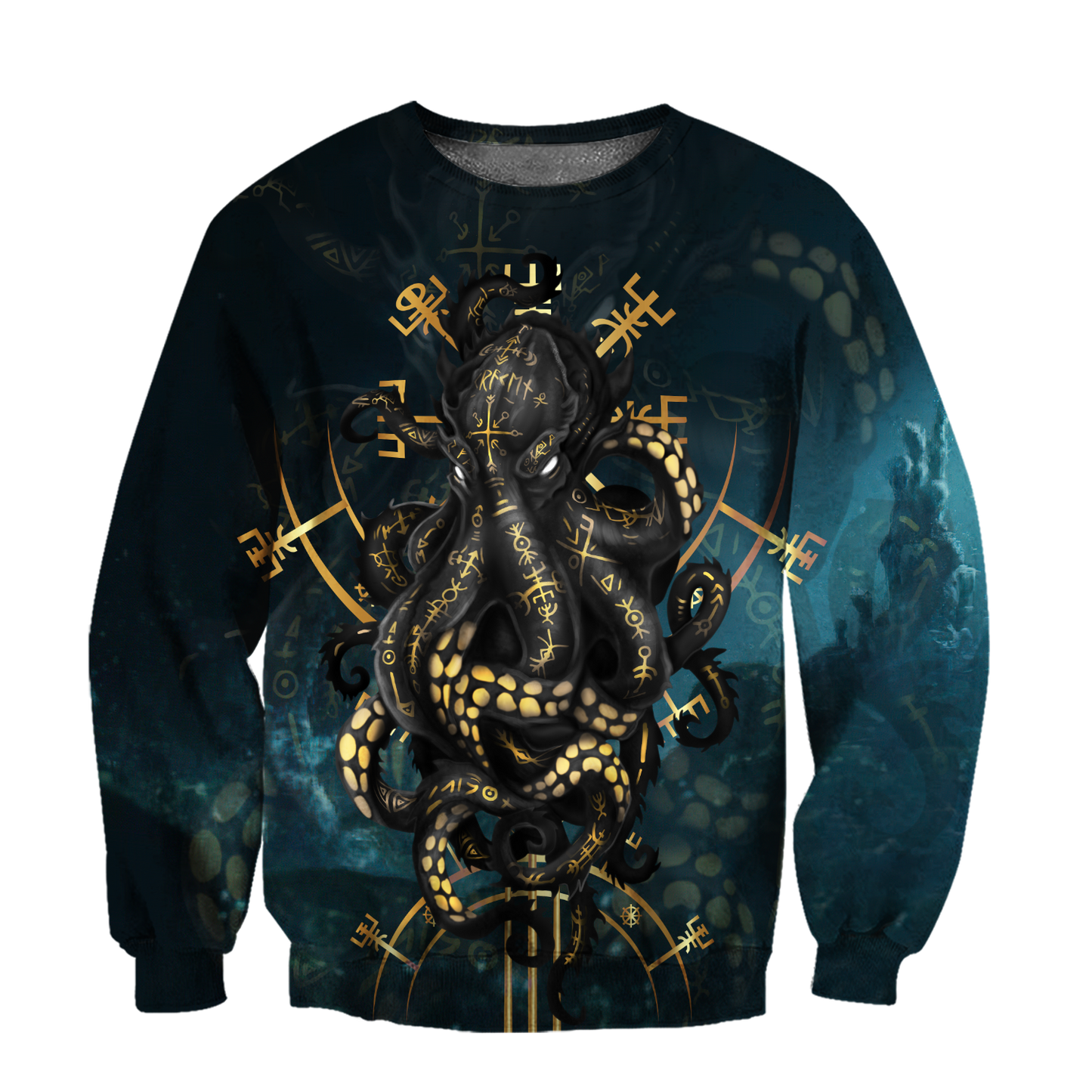 Premium Unisex Hoodie Kraken Octopus King of The Seven Seas III ML