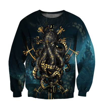 Premium Unisex Hoodie Kraken Octopus King of The Seven Seas III ML