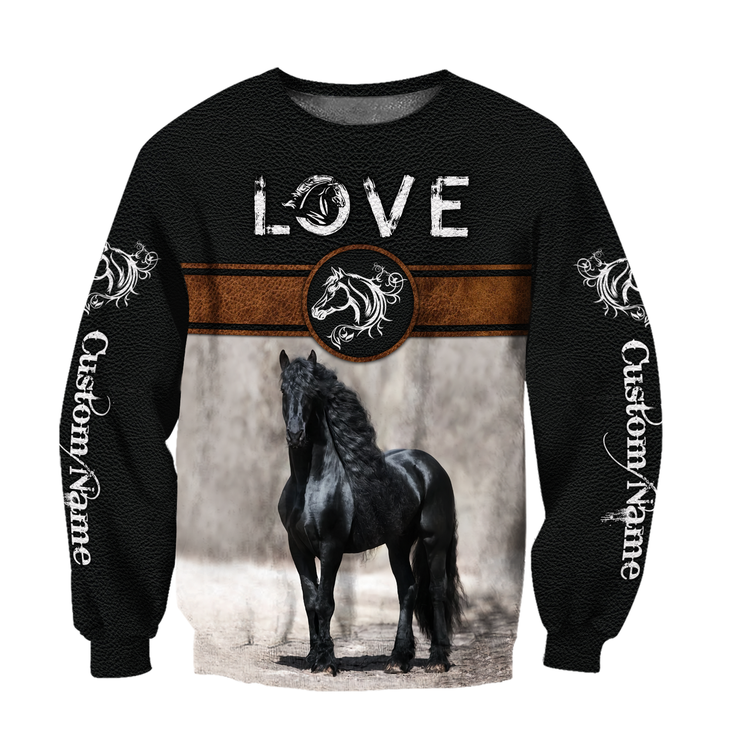 Personalized Name Friesian Horse Lovers 3D All Over Printed Unisex Shirts