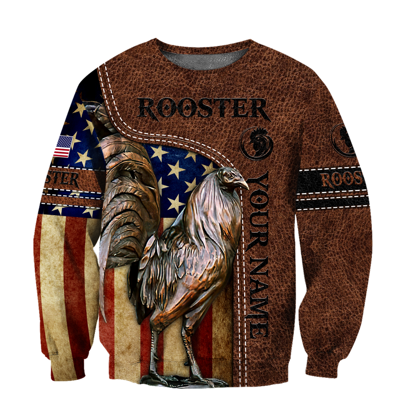 Personalized American Rooster 3D Printed Unisex Shirt