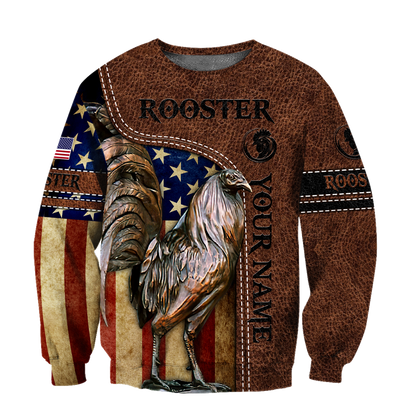 Personalized American Rooster 3D Printed Unisex Shirt
